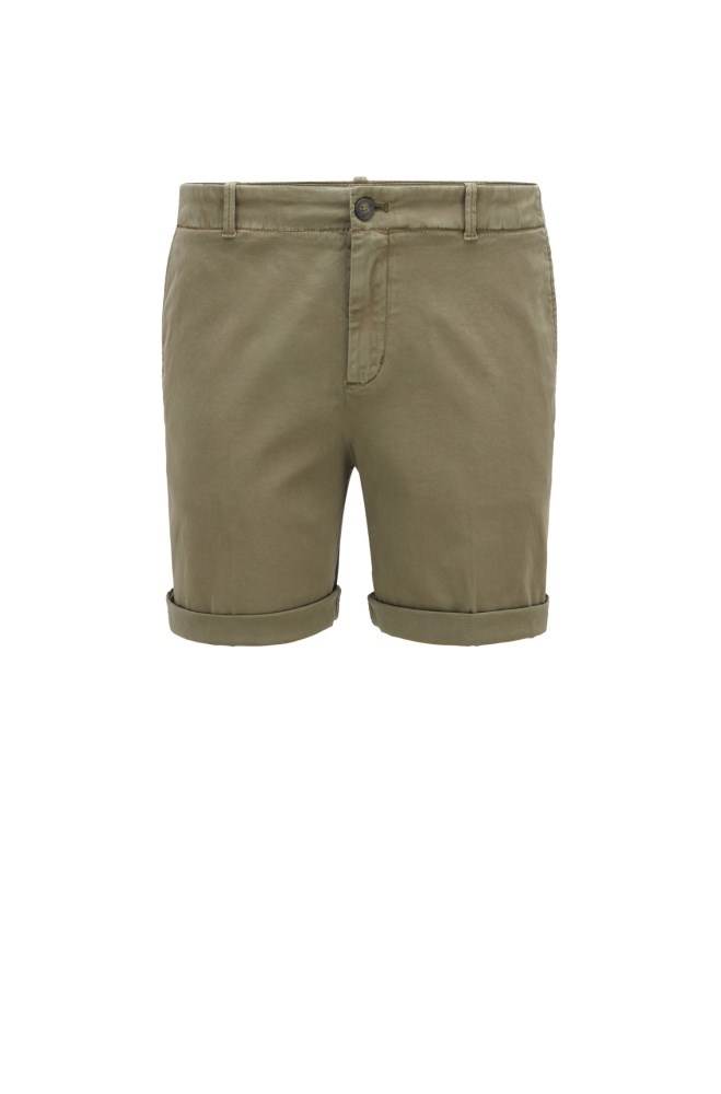 Hugo Boss Regular-fit chino shorts Khaki | 8pyLjXDr