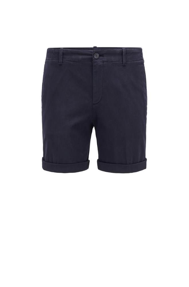 Hugo Boss Regular-fit chino shorts Lyse Blå | gWJNqIYz