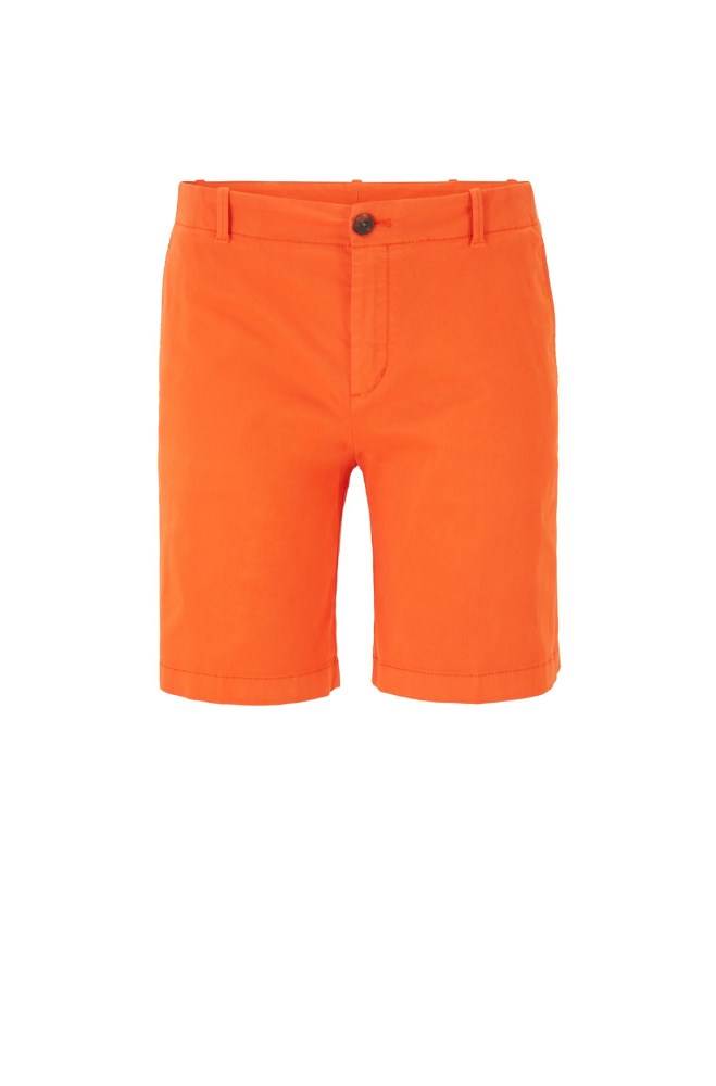 Hugo Boss Regular-fit chino shorts Oransje | MxXU1JYB