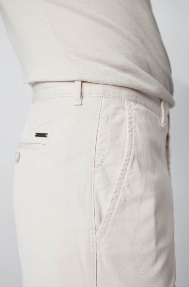 Hugo Boss Regular-fit chinos Hvite | 6FXphbdt