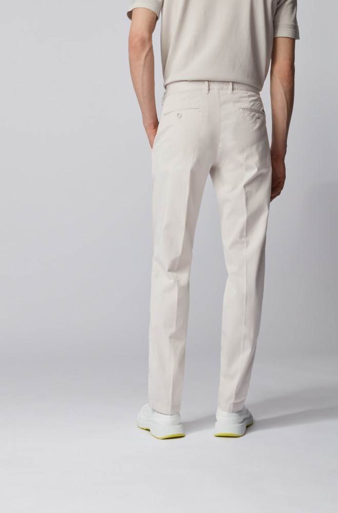 Hugo Boss Regular-fit chinos Hvite | 6FXphbdt