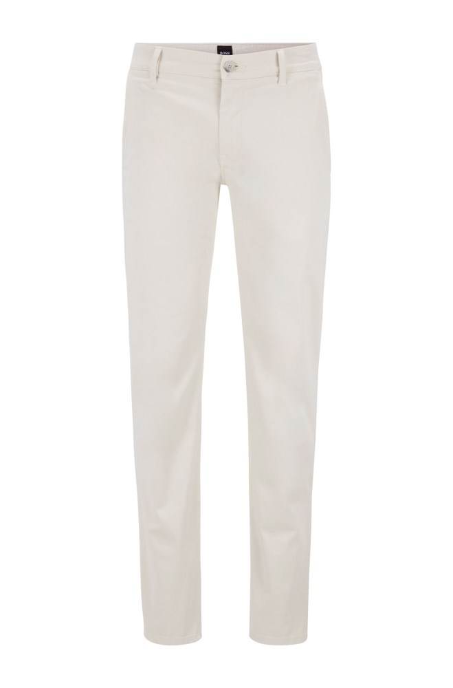 Hugo Boss Regular-fit chinos Hvite | 6FXphbdt