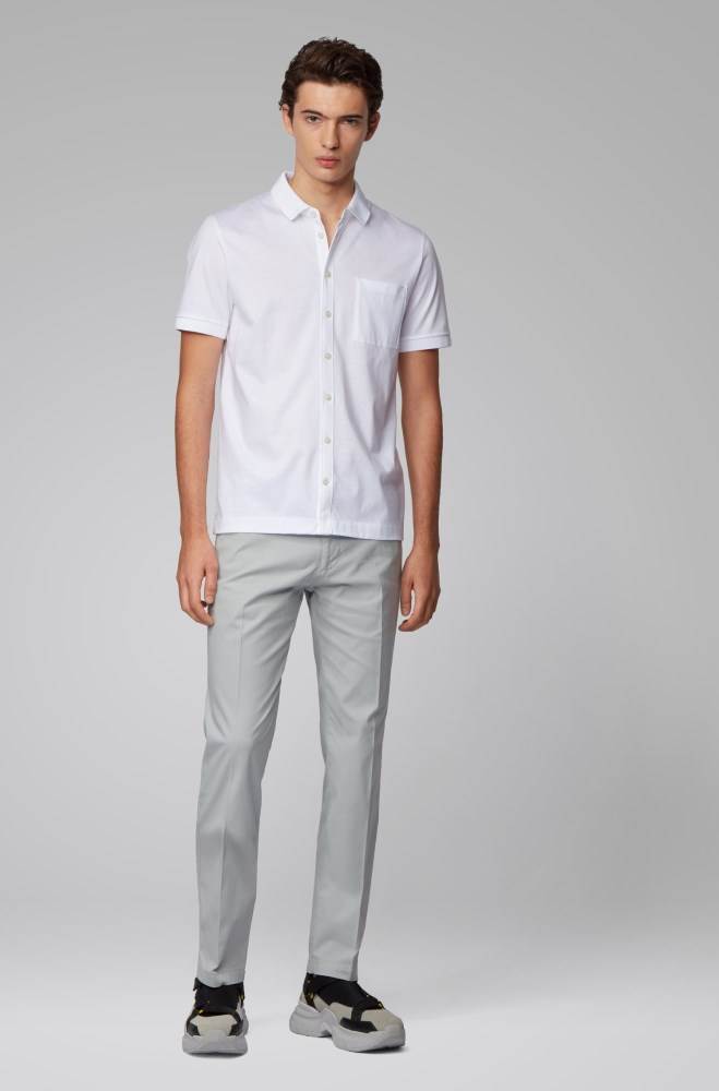 Hugo Boss Regular-fit chinos Lyse Grå | Szd45FBJ