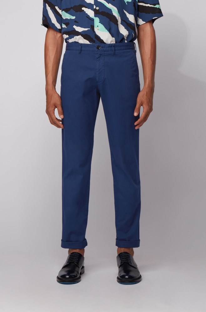 Hugo Boss Regular-fit chinos Mørke Blå | mroQf3f1