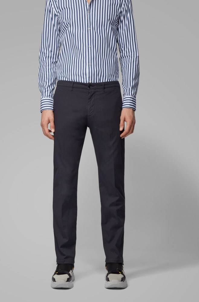 Hugo Boss Regular-fit chinos Mørke Blå | yw3Qg8hA