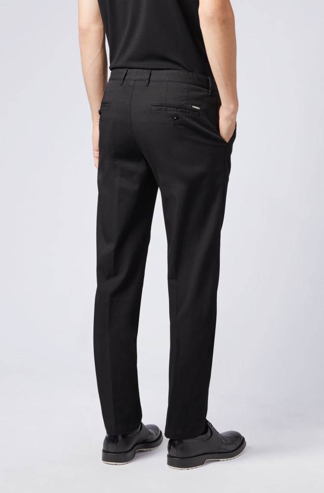 Hugo Boss Regular-fit chinos Svarte | XQLcpn3d