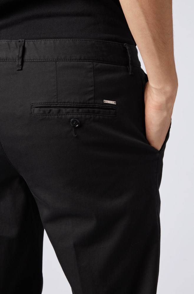 Hugo Boss Regular-fit chinos Svarte | XQLcpn3d