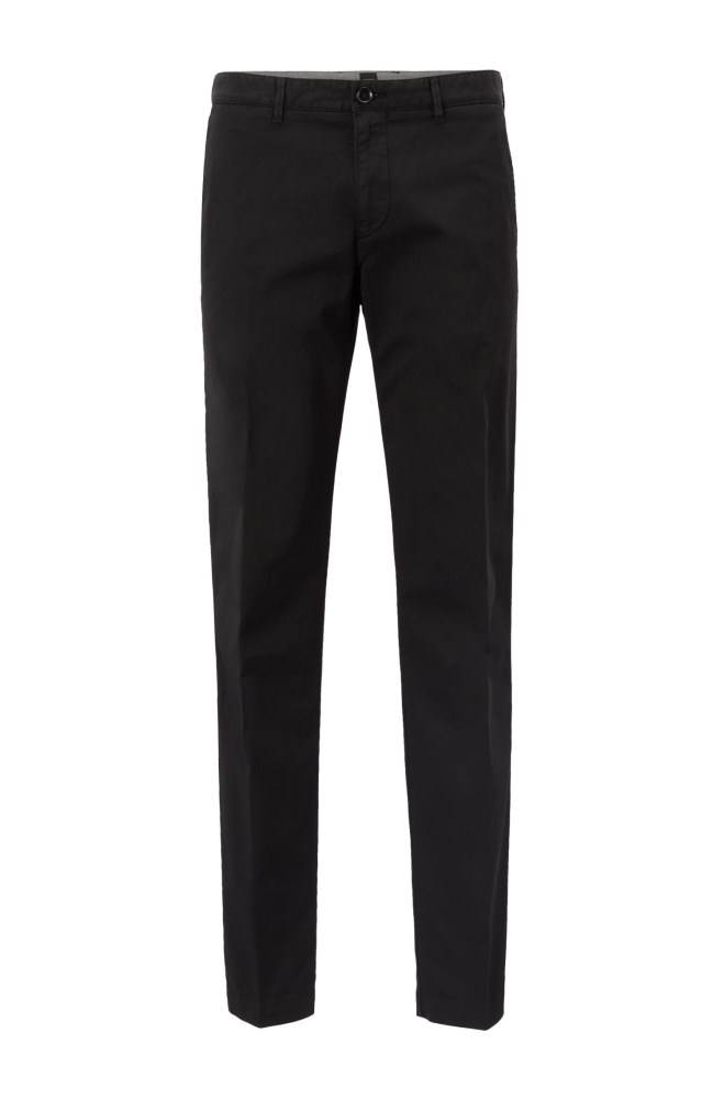 Hugo Boss Regular-fit chinos Svarte | XQLcpn3d