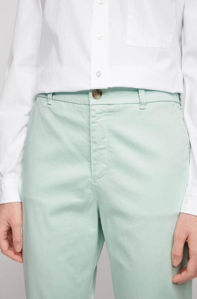 Hugo Boss Regular-fit chinos Turkis | McIlQ7lY