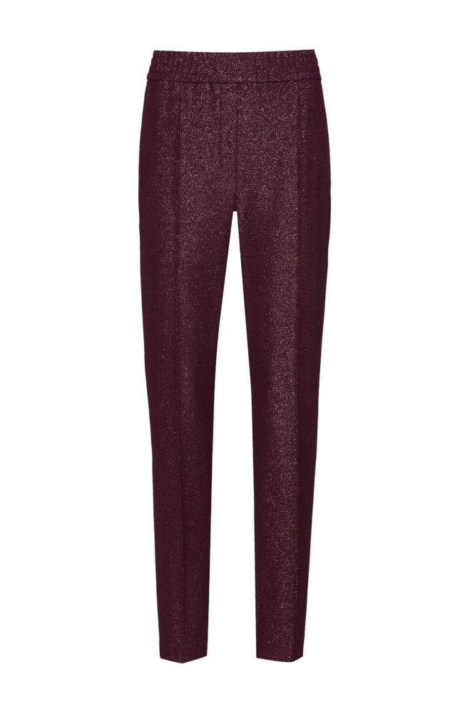 Hugo Boss Regular-fit cigarette trousers Mørke Lilla | EvoSvM5z