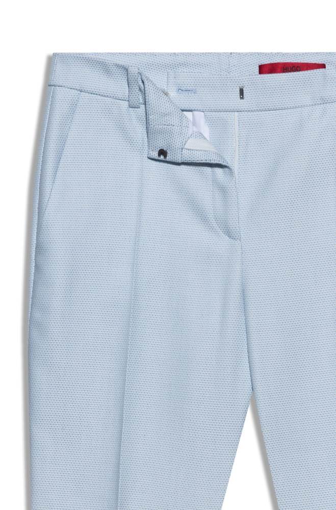 Hugo Boss Regular-fit cigarette trousers Lyse Blå | Vwjm9ekE