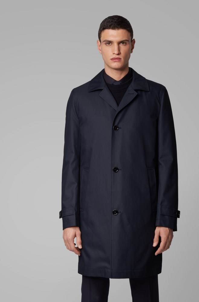 Hugo Boss Regular-fit coat Mørke Blå | Zz7atgMe