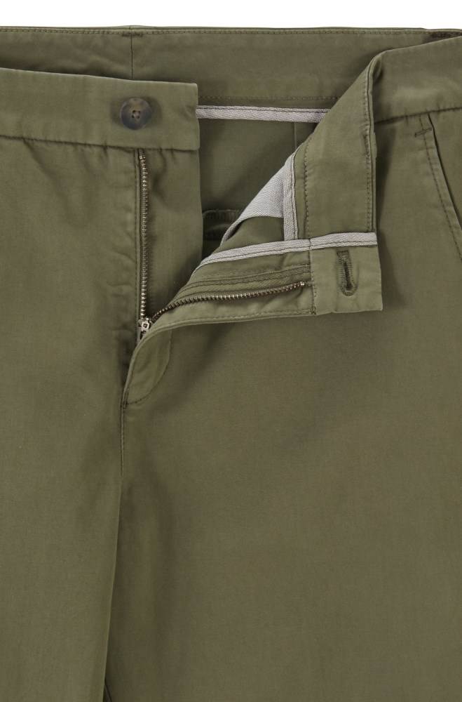 Hugo Boss Regular-fit cropped chinos Khaki | CPEdBsAB