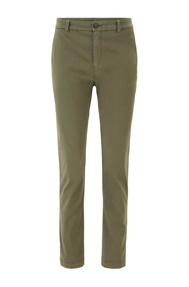 Hugo Boss Regular-fit cropped chinos Khaki | CPEdBsAB