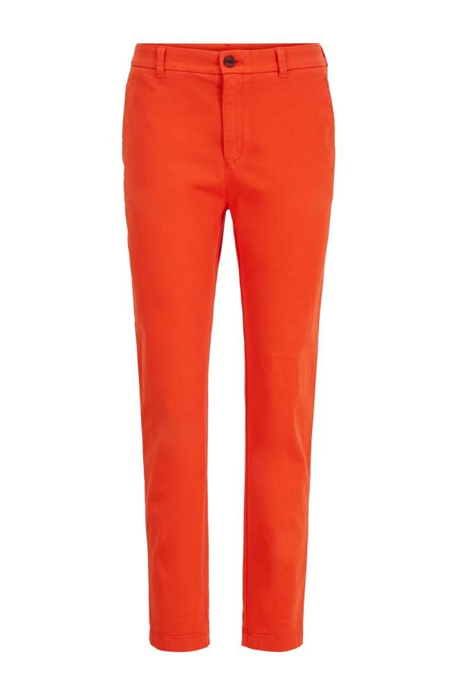 Hugo Boss Regular-fit cropped chinos Oransje | Q5hA05kQ