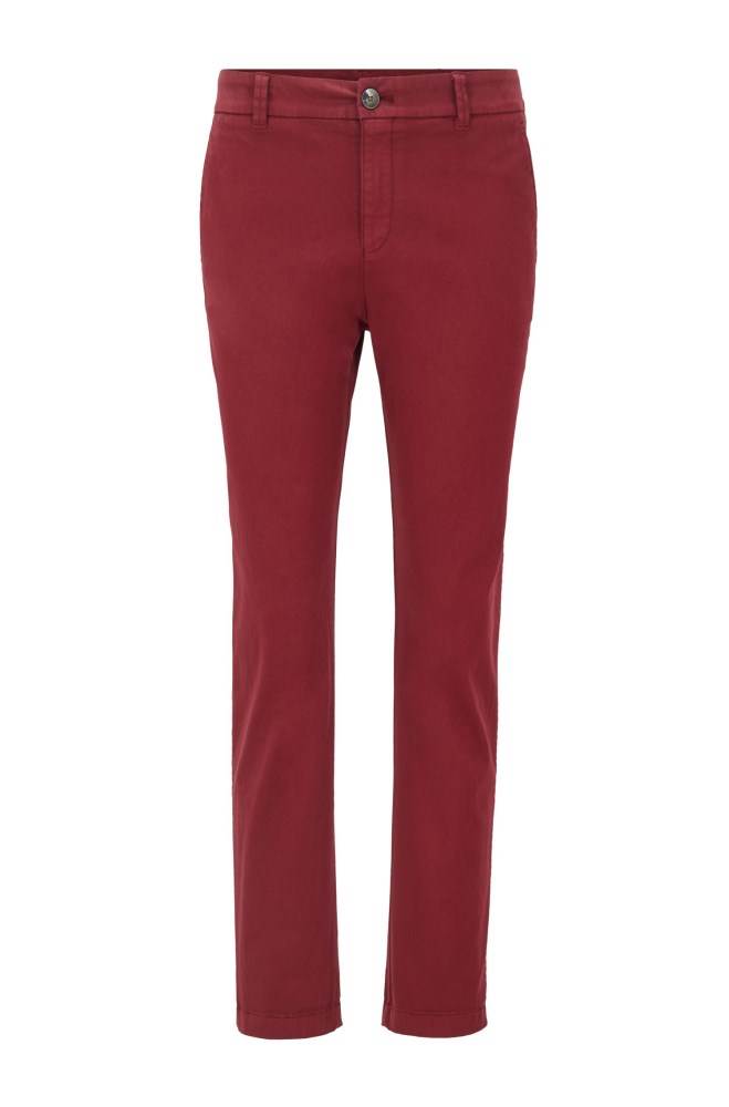 Hugo Boss Regular-fit cropped chinos Rød | 22Yw8YdR