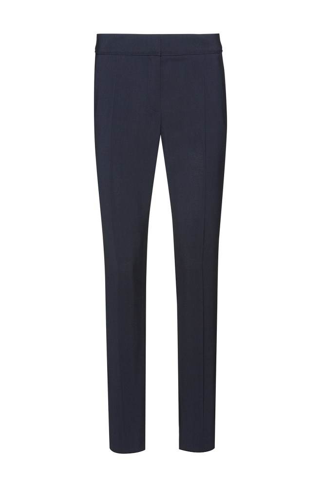 Hugo Boss Regular-fit cropped trousers Mørke Blå | Ma3TtGGw