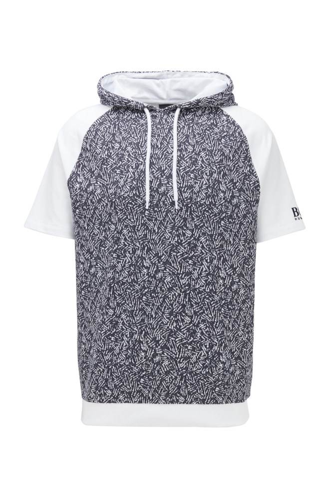 Hugo Boss Regular-fit hooded loungewear T-shirt Mørke Blå | 291lPOyV