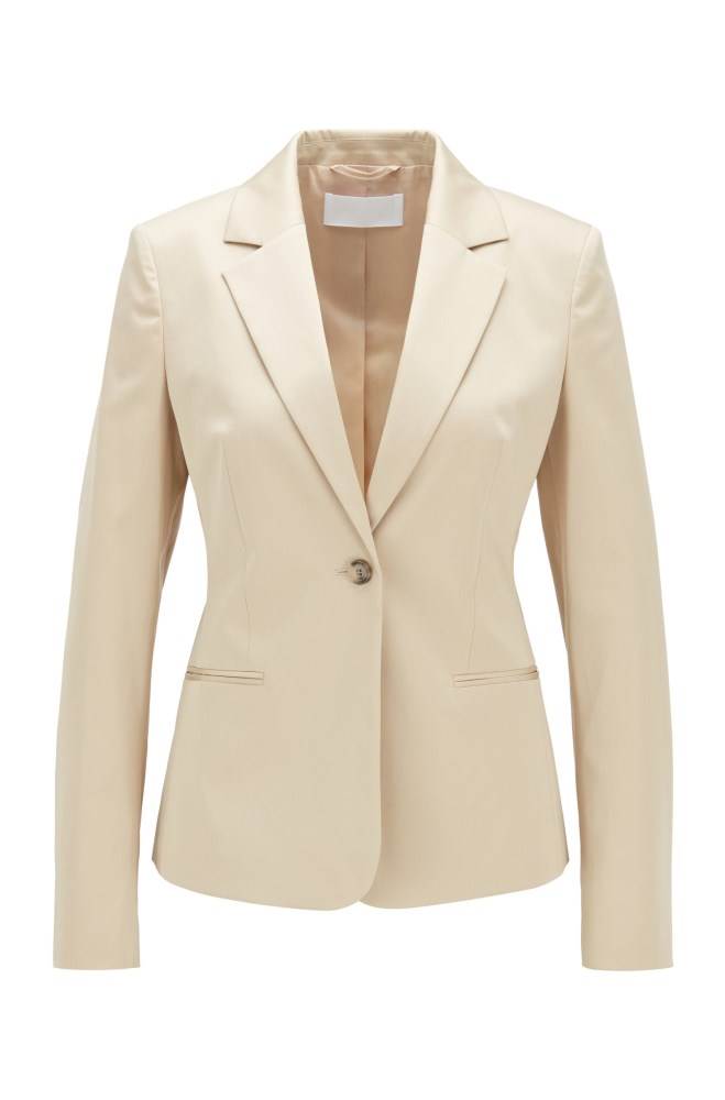 Hugo Boss Regular-fit jacket Beige | LK6tW82n