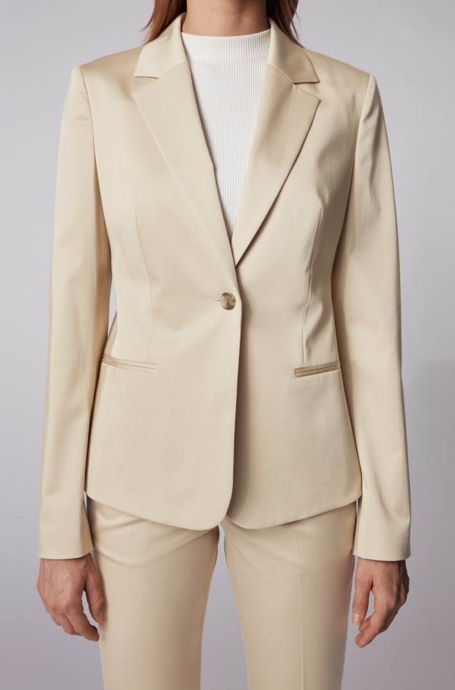 Hugo Boss Regular-fit jacket Beige | LK6tW82n