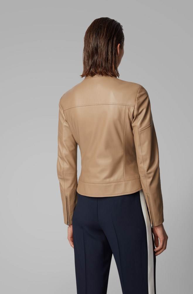 Hugo Boss Regular-fit jacket Brune | gHEdj5Y9