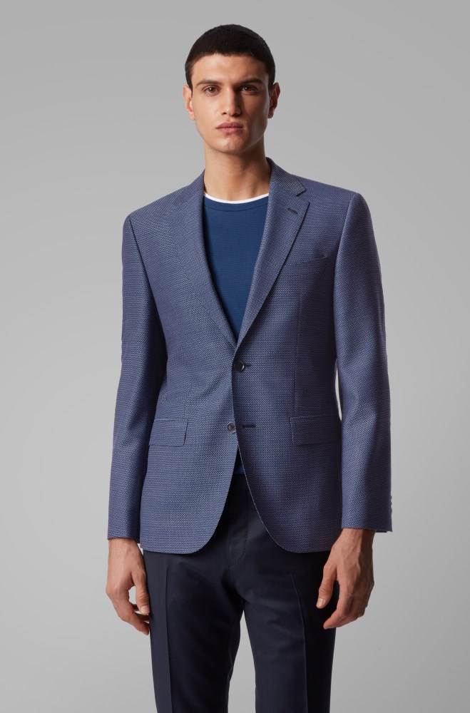 Hugo Boss Regular-fit jacket Mørke Blå | QLX5P35M