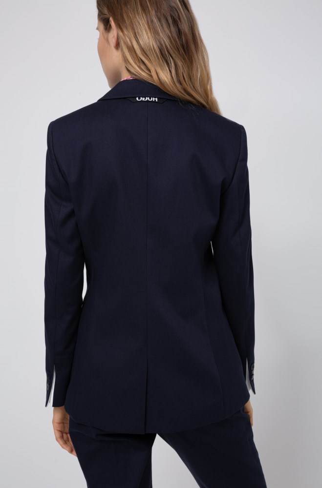 Hugo Boss Regular-fit jacket Mørke Blå | icC2nVUP