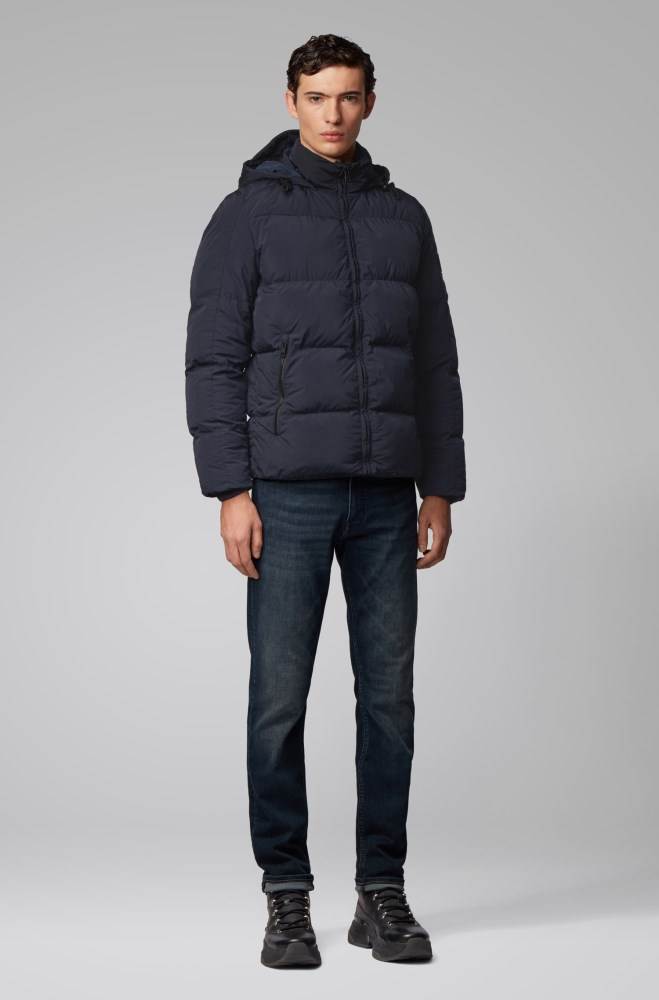 Hugo Boss Regular-fit jacket Mørke Blå | umy4ujq3