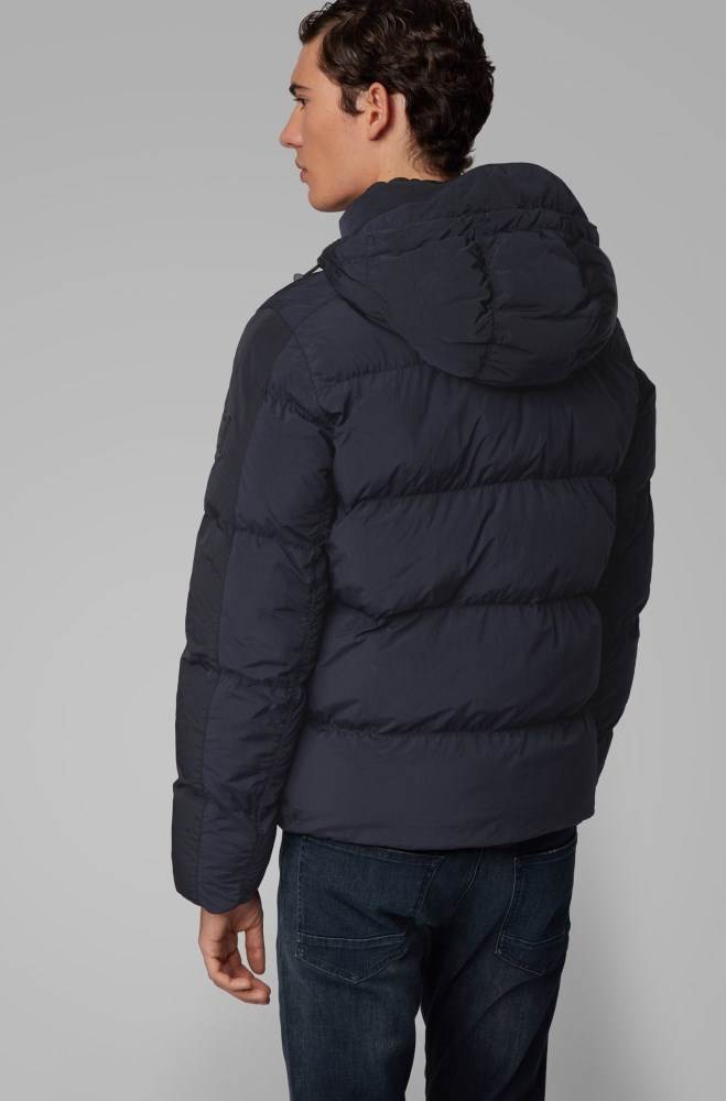 Hugo Boss Regular-fit jacket Mørke Blå | umy4ujq3