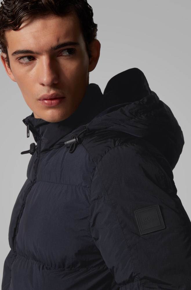 Hugo Boss Regular-fit jacket Mørke Blå | umy4ujq3