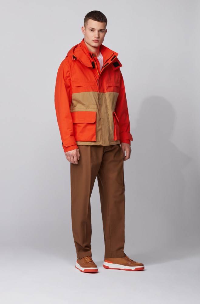 Hugo Boss Regular-fit jacket Oransje | aIPrPDYd