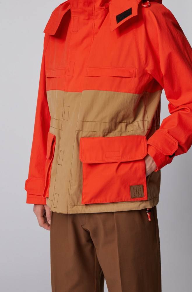 Hugo Boss Regular-fit jacket Oransje | aIPrPDYd