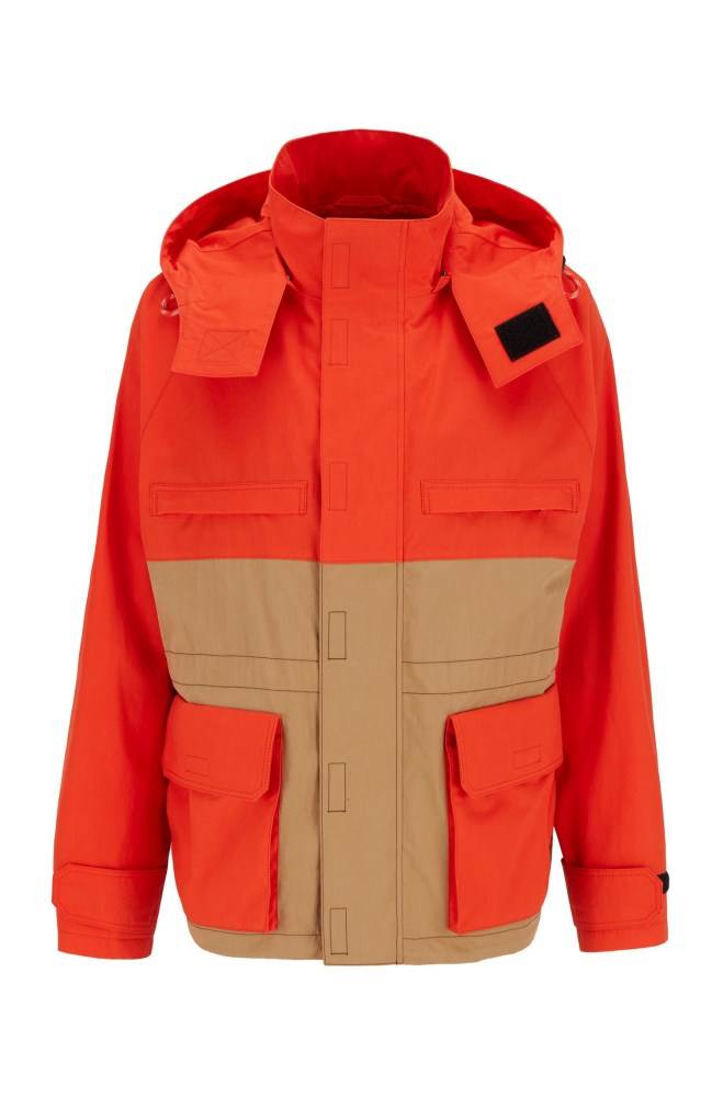 Hugo Boss Regular-fit jacket Oransje | aIPrPDYd