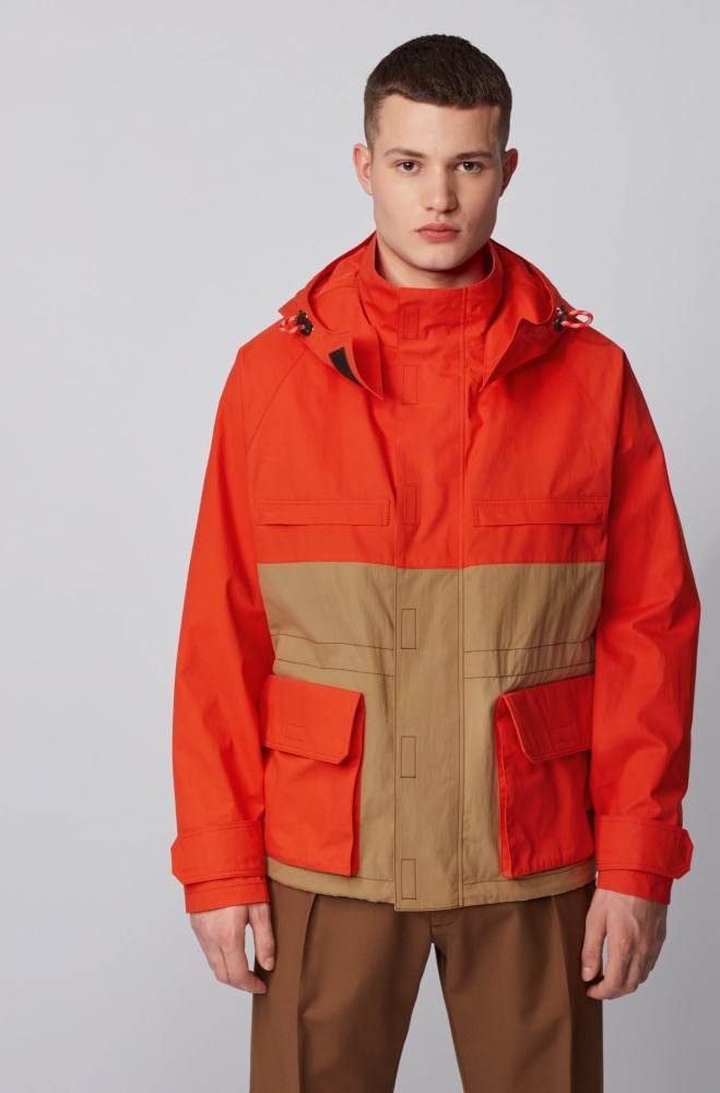 Hugo Boss Regular-fit jacket Oransje | aIPrPDYd