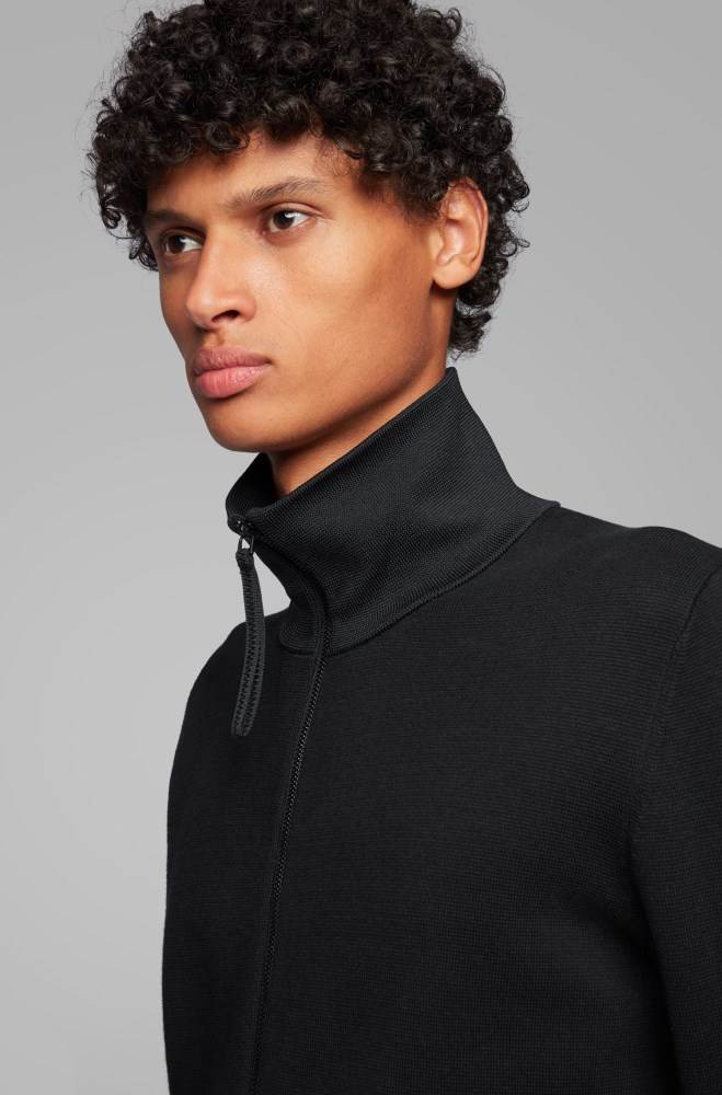 Hugo Boss Regular-fit jacket Svarte | PQgKSeD5