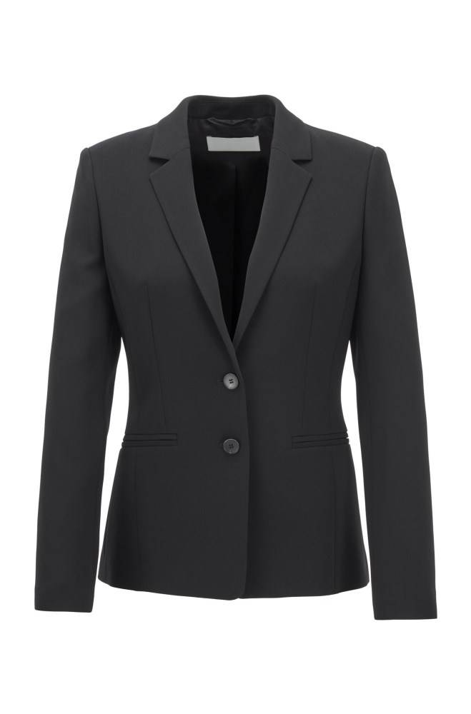 Hugo Boss Regular-fit jacket Svarte | j9UpyuJa