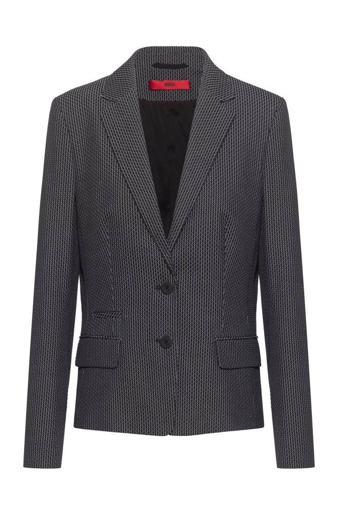 Hugo Boss Regular-fit jacket Svarte | nQnrHa0M