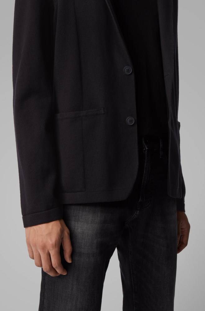 Hugo Boss Regular-fit jacket Svarte | wQlJDfq2