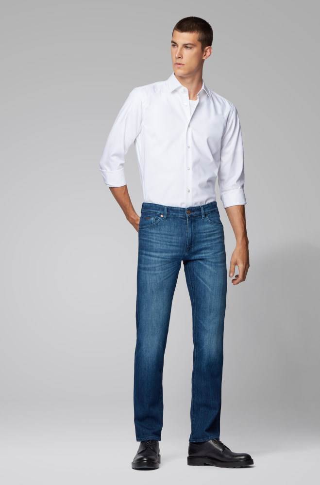 Hugo Boss Regular-fit jeans Blå | 6auHztbR