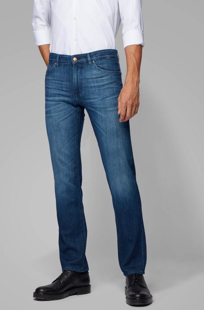 Hugo Boss Regular-fit jeans Blå | 6auHztbR