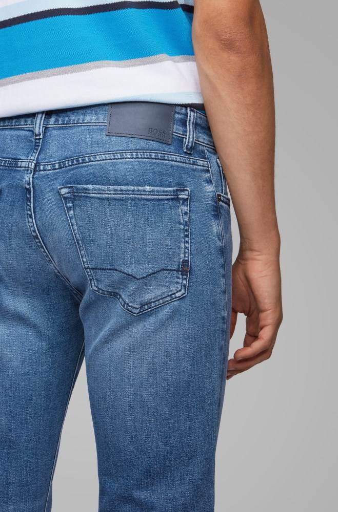 Hugo Boss Regular-fit jeans Blå | GD8SUw9S