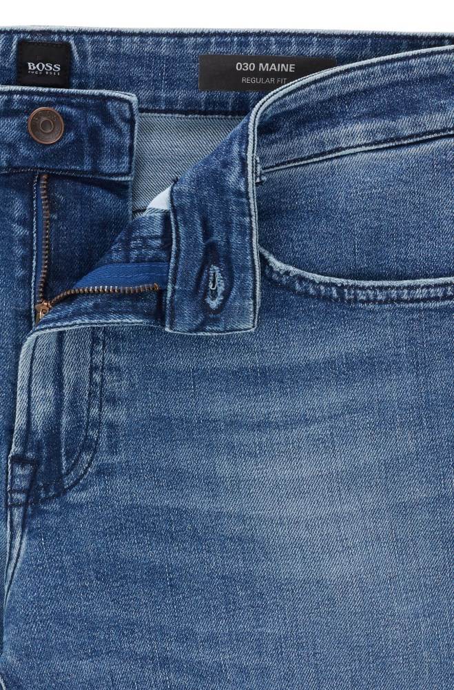 Hugo Boss Regular-fit jeans Blå | GD8SUw9S