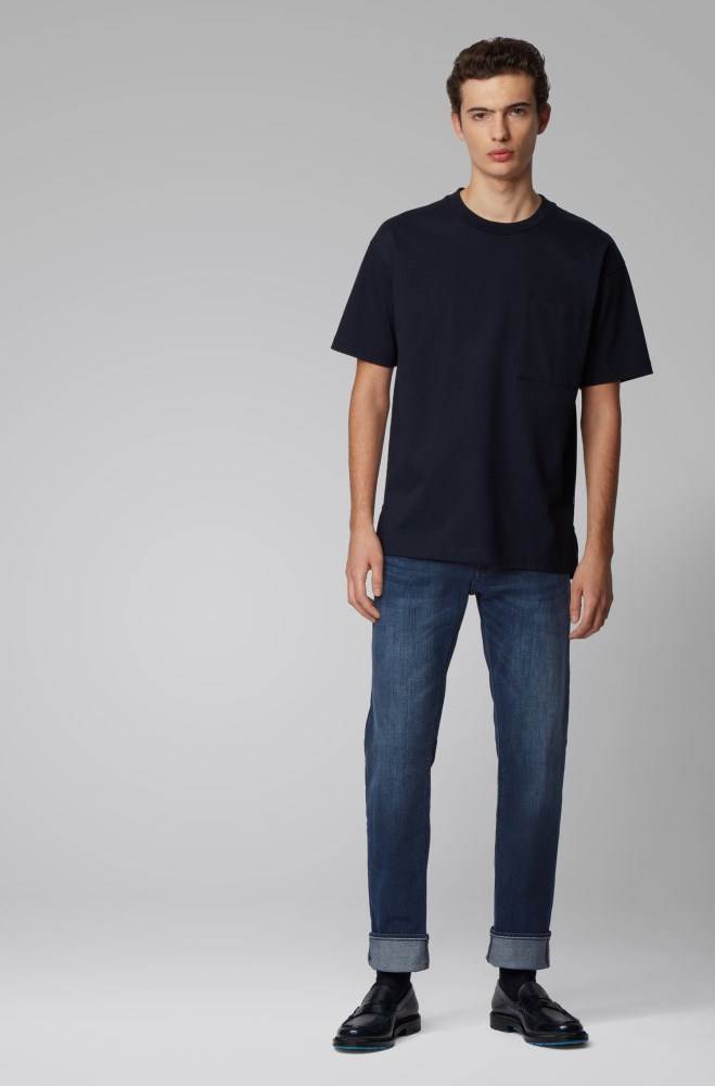 Hugo Boss Regular-fit jeans Blå | O2PwkS4t