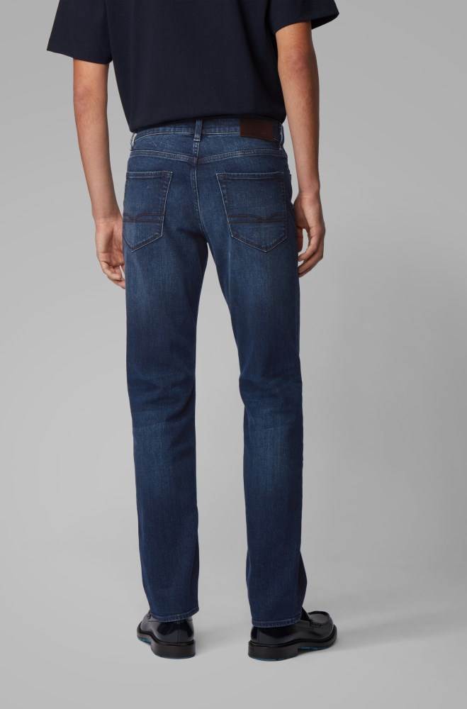 Hugo Boss Regular-fit jeans Blå | O2PwkS4t