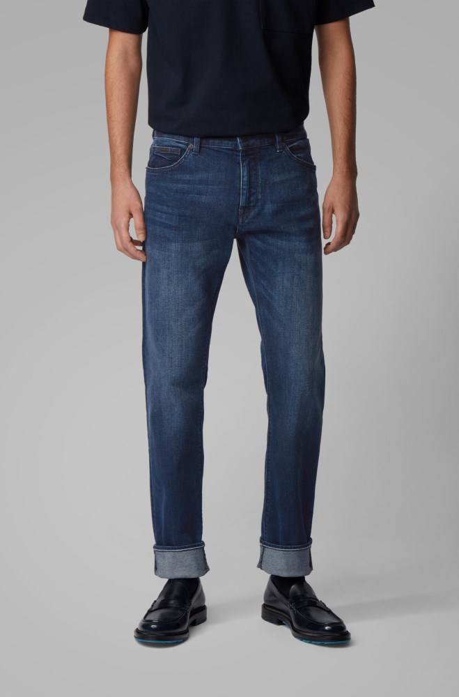 Hugo Boss Regular-fit jeans Blå | O2PwkS4t