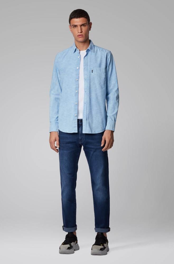 Hugo Boss Regular-fit jeans Blå | nrHrIKCa