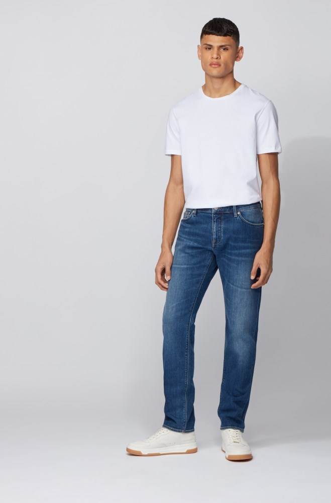 Hugo Boss Regular-fit jeans Blå | qmWpM1jd