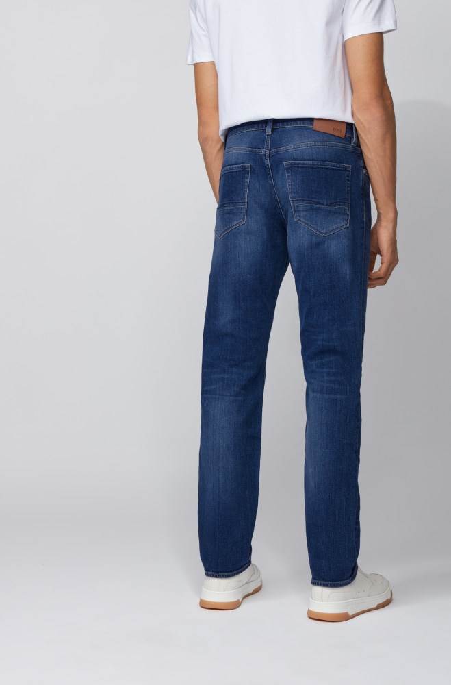 Hugo Boss Regular-fit jeans Blå | qmWpM1jd