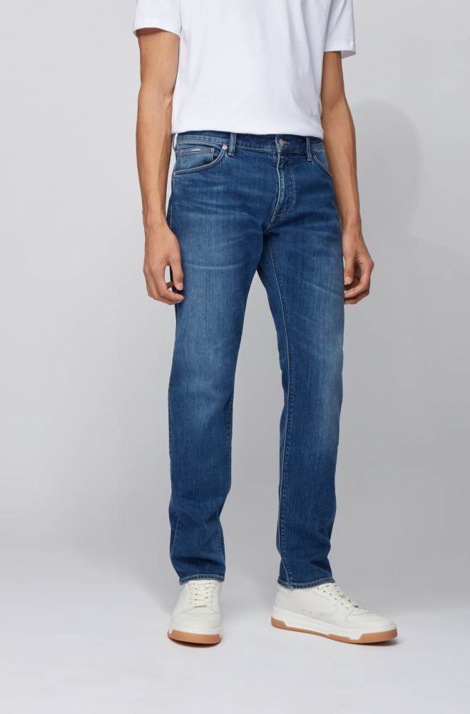 Hugo Boss Regular-fit jeans Blå | qmWpM1jd