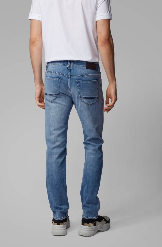 Hugo Boss Regular-fit jeans Lyse Blå | DNvIUdgr